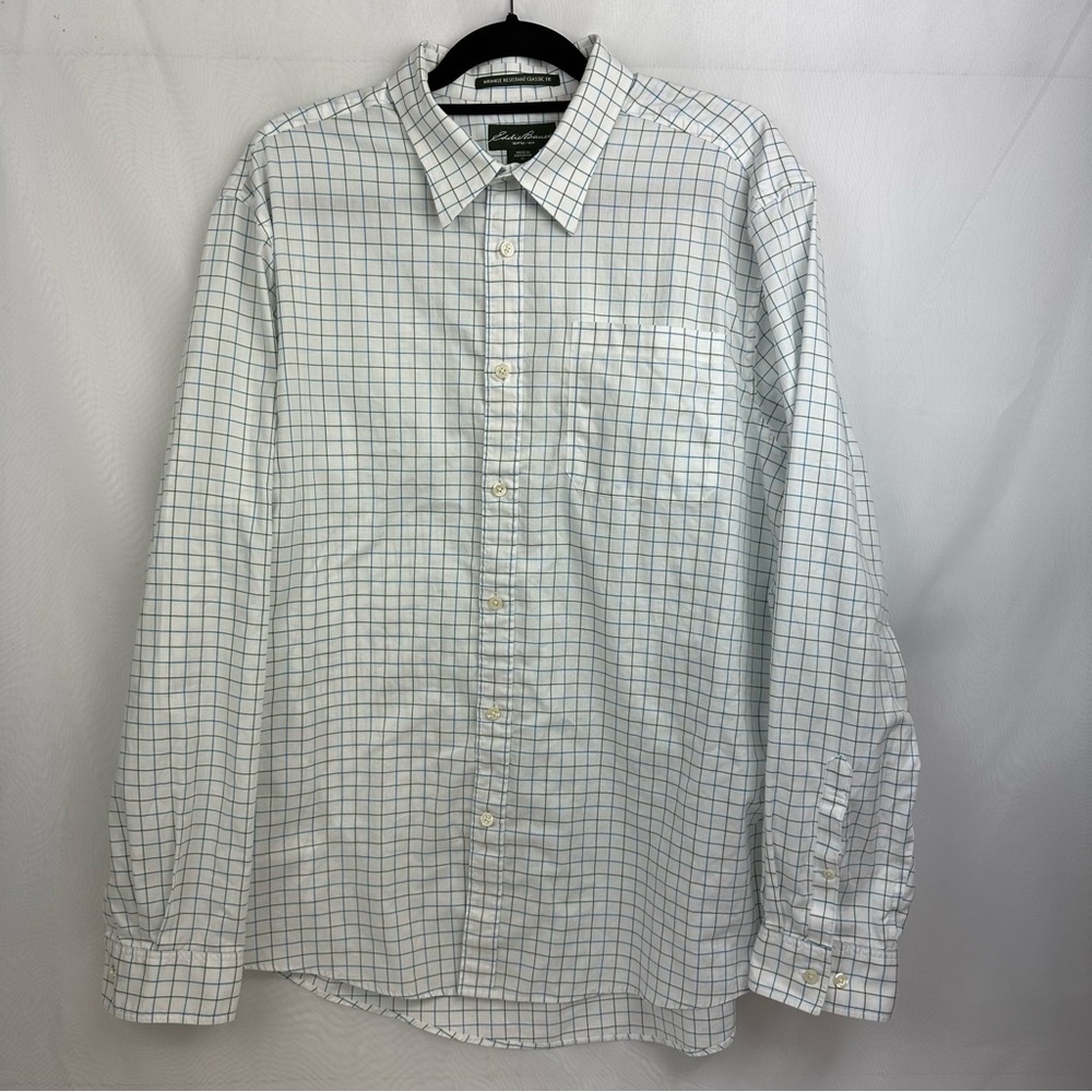 Eddie Bauer Wrinkle Resistant Classic Fit Button Up Shirt Size XL